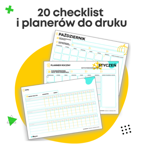 Hackbook o celach 20 checklist i planerów do druku